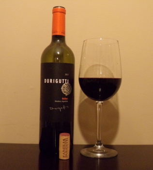 Durigutti Malbec Glass and Bottle